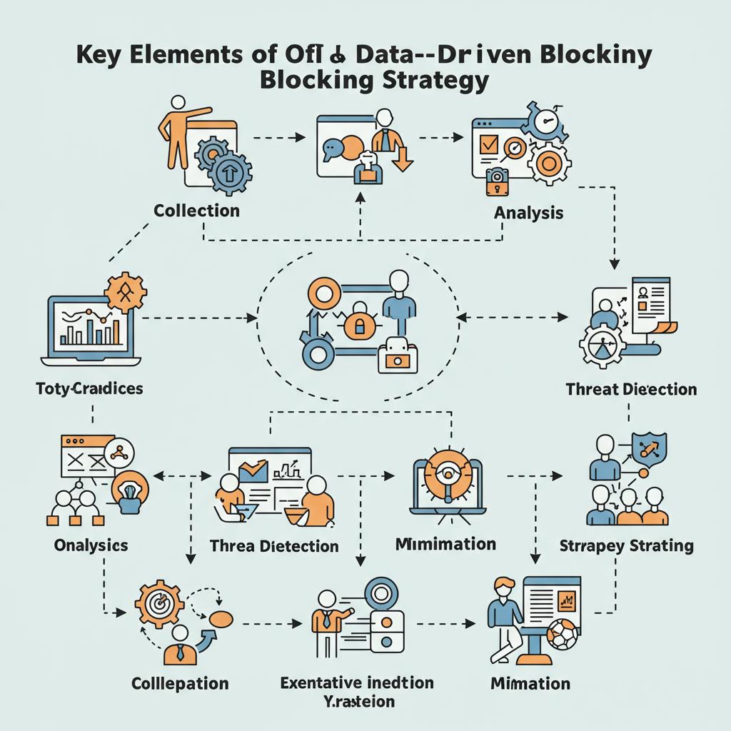 데이터 기반 차단 전략을 단계별로 설명한 인포그래픽